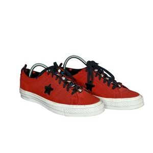 Converse One‎ Star Hello Kitty Red Suede Low Top Sneakers Womens 9.5 Mens 7.5